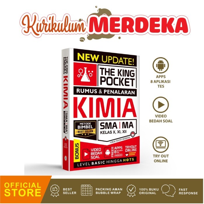 

BUKU SMA KELAS 10, 11, 12 THE KING POCKET RUMUS DAN PENALARAN KIMIA