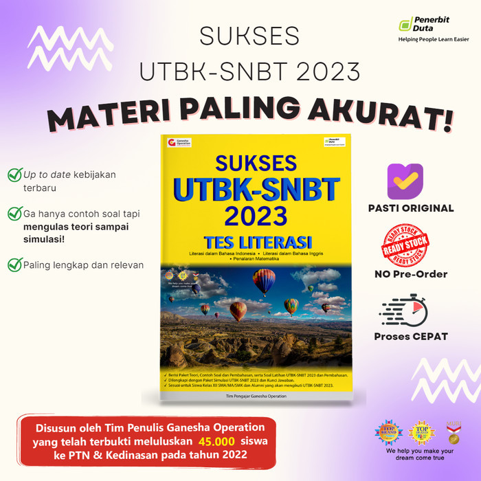 

SUKSES UTBK-SNBT 2023: Tes Literasi