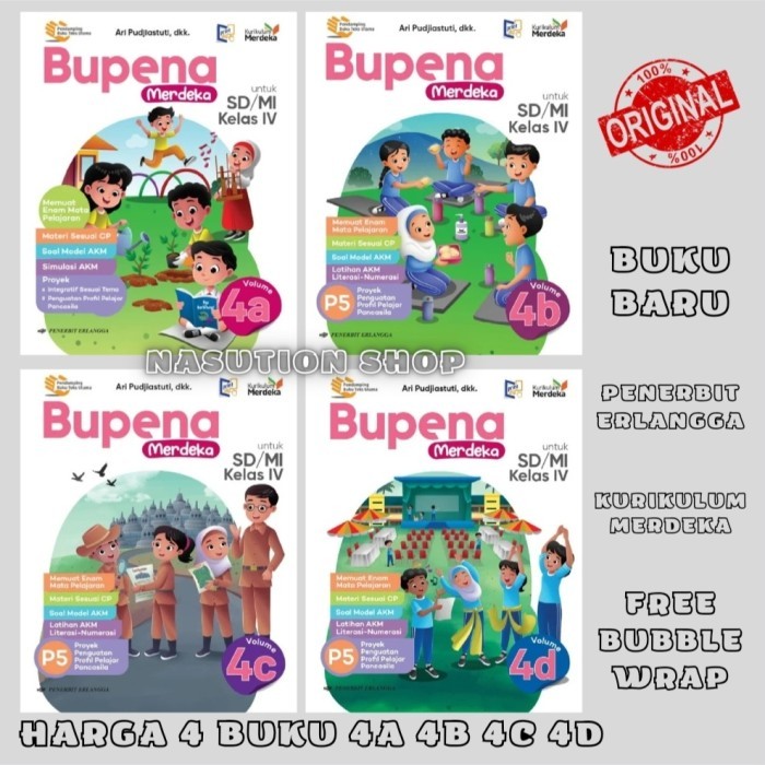 

Paket Buku Bupena Kelas 4 SD/MI 4A 4B 4C 4D Erlangga Kurikulum Merdeka