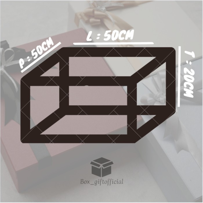 

Gift Box Besar Jumbo Panjang 50Cm Lebar 50Cm Tinggi 20Cm Hardbox New