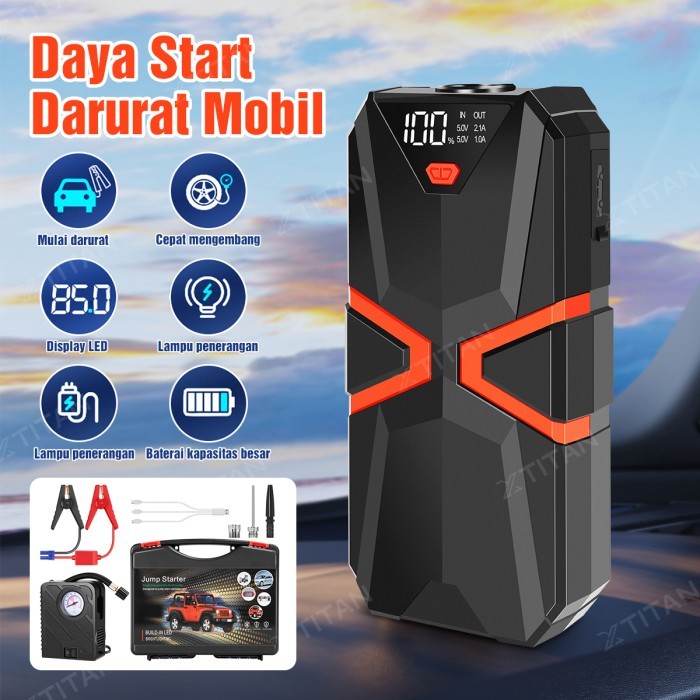 TERBARU- Jump Starter XTITAN Powerbank Jumper Aki Mobil PowerBank 99800mAh USB Jamper aki Alat