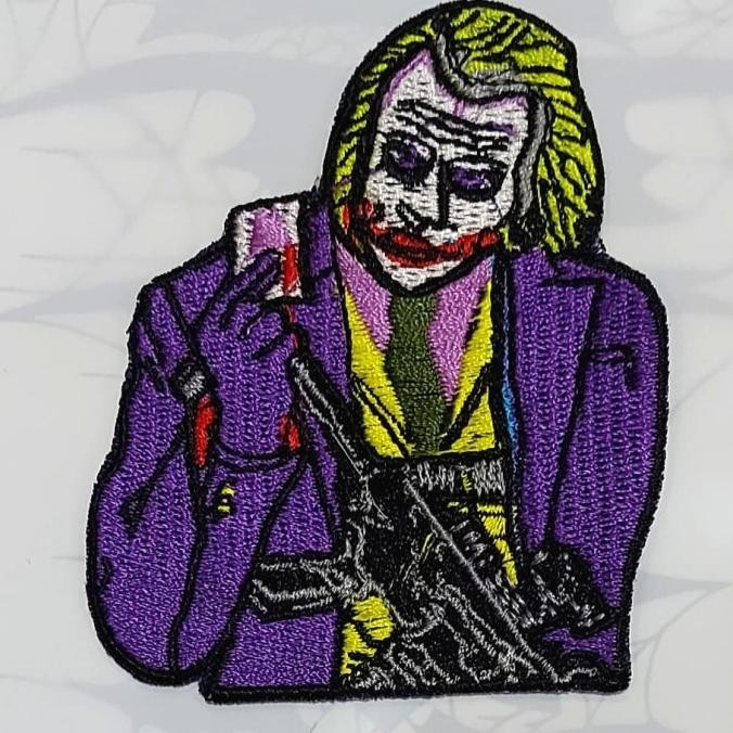 

_^_^_^] emblem bordir,logo bordir character,Patch Joker,badge the joker batman