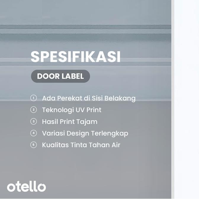 

Update Otello Label Sticker Dorong Tarik Icon Unik Sign Acrylic Signage Pintu