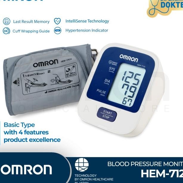 Omron Blood Pressure Monitor Hem-7124 Tensimeter Digital