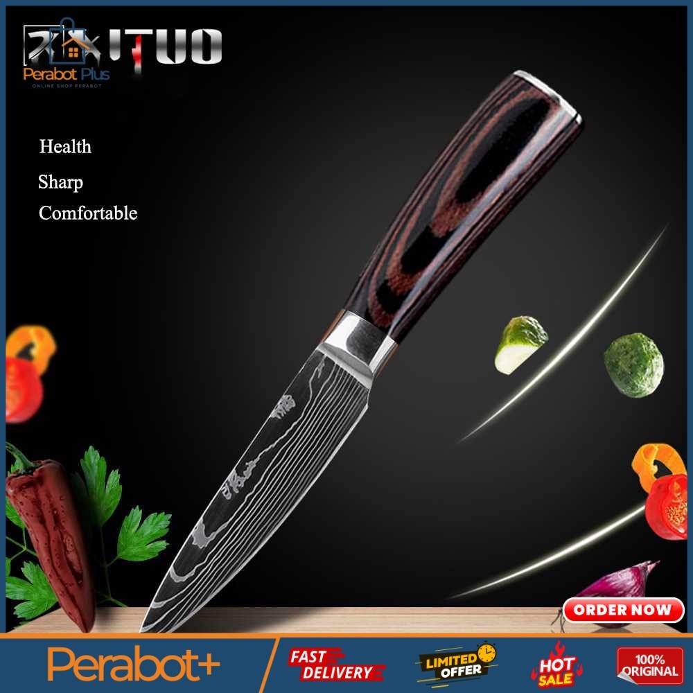 Pisau Dapur Stainless Steel Chef Damascus Pattern