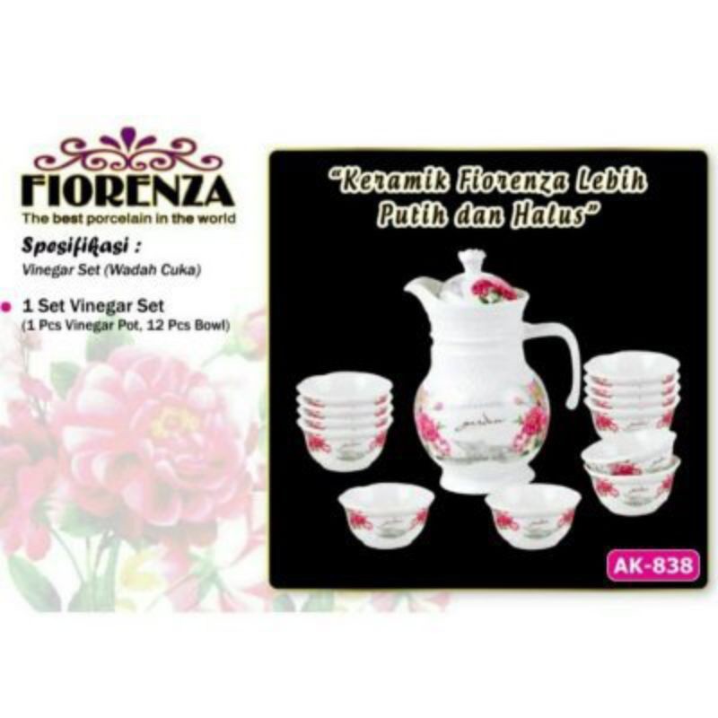 KULITAS TERBAIK- FIORENZA AK-838 PEMPEK SET WADAH CUKA