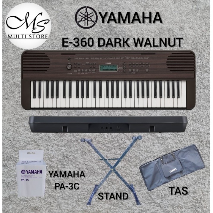 adaya KEYBOARD YAMAHA PSR E360 - E 360 - E360DW - E360 DW - TAS - STAND