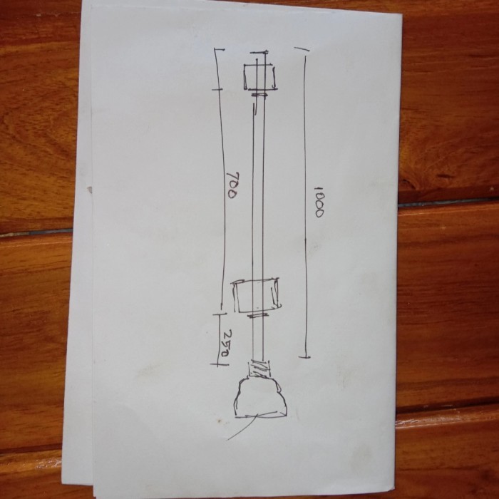 kostannew mini level sensor panjang 100cm.m10 baut.2 pelampung