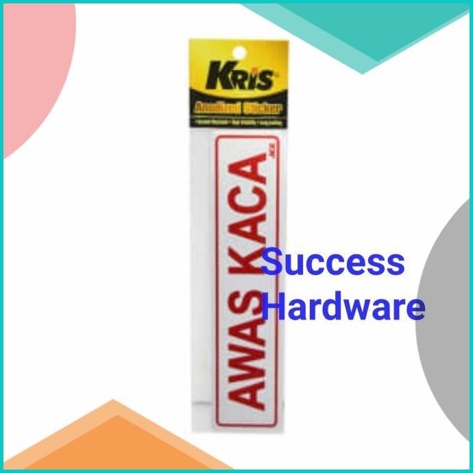 

KRIS STIKER AWAS KACA SIGN LABEL ANODIZED STICKER 140BZ4 suku cadang