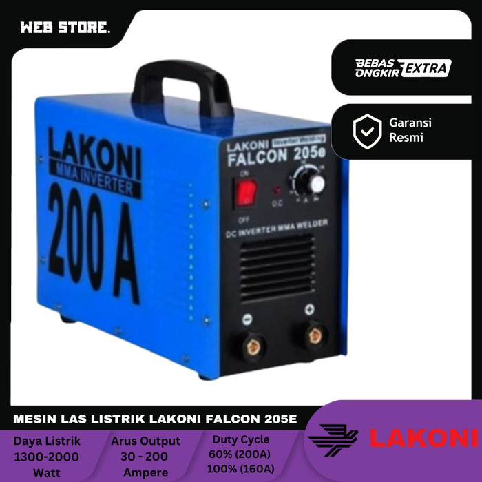 kosnew@ Mesin Las Listrik Travo Welding Inverter 2000 Watt Lakoni Falcon 205E