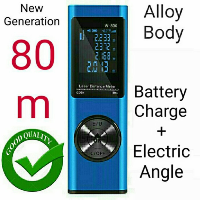 

newgan!! Meteran Laser 80m Distance Rangefinder jarak meter