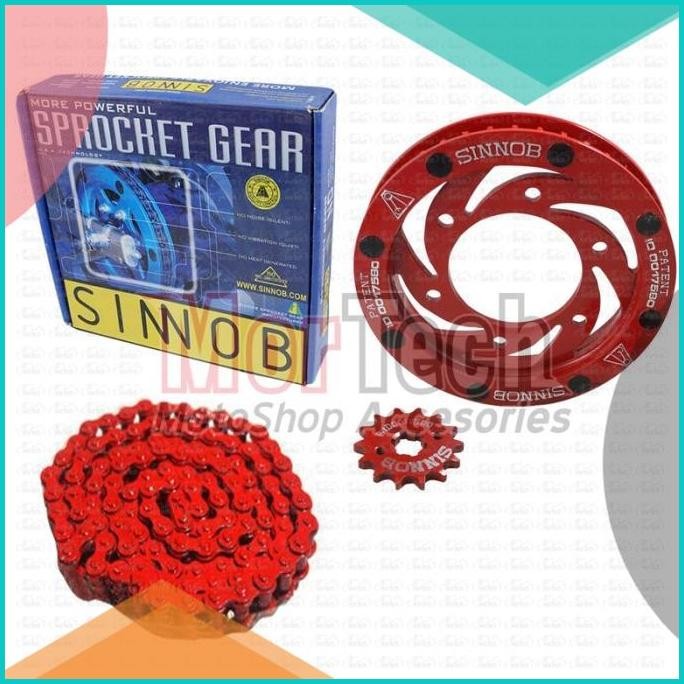 Chain Kit Gear Gir Set Rantai Rante Motor Sinnob Vixion Old Lama Mera
