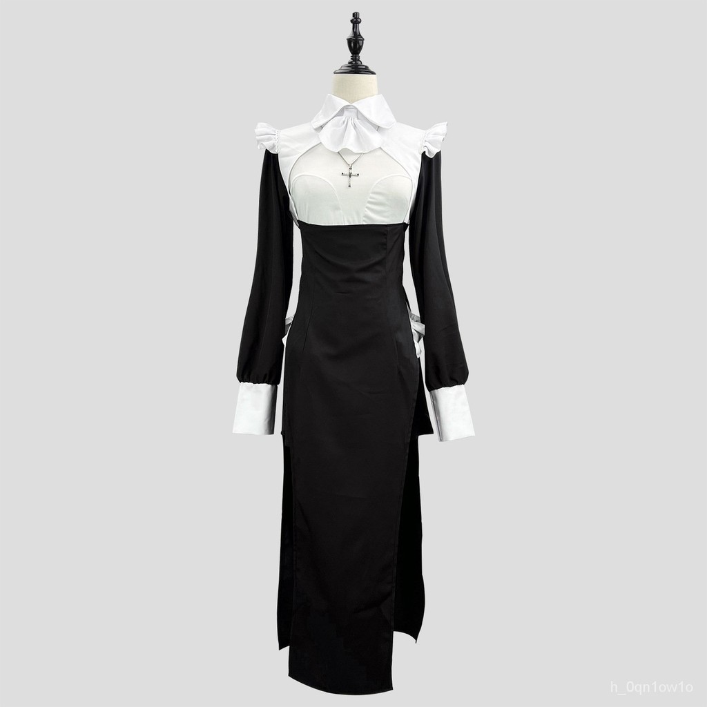 cosplay Nun's Outfit Sexy Cross-Dressing Nurses' Uniform Halloween Maid plus Size Tight Robe Interne