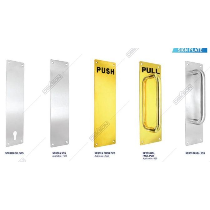 [ Rd ] Sign Plate Dekkson Sp 003N Hdl Sss