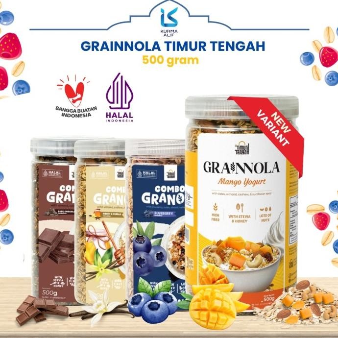 

Granola Kemasan Toples 500 gr - Granola Sereal Diet Low Calori Food