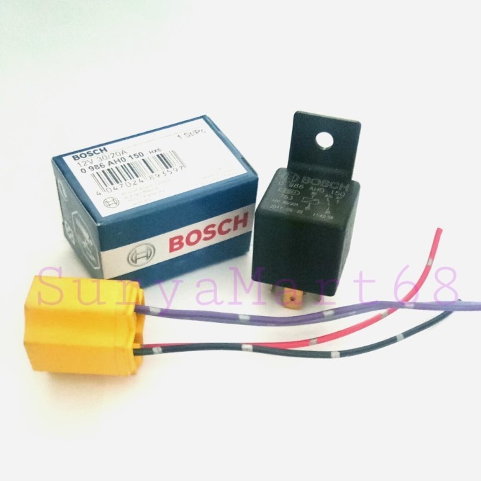 *****] RELAY BOSCH 12V 20/30A KAKI 5 RELAY PEMUTUS 87a+SOCKET RELAY KERAMIK
