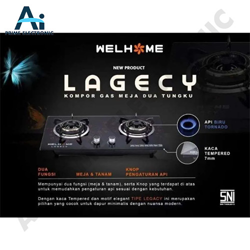 ORIGINAL WELHOME LAGECY 2 TUNGKU Kompor Tanam Kompor Meja
