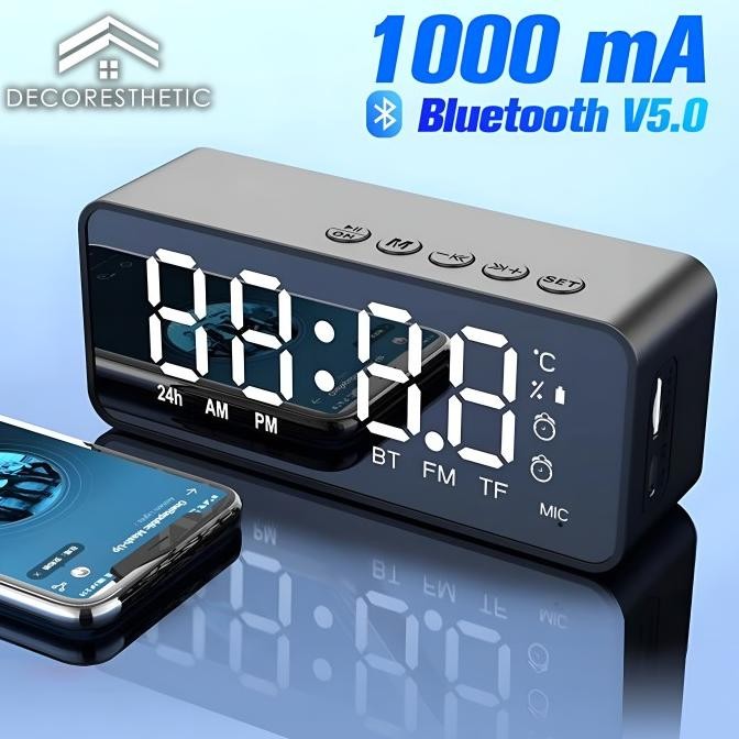 

Jam Meja Digital Bluetooth Speaker Rechargeable Minimalis Multifungsi GVS