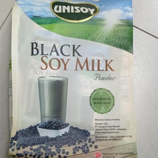 

] unisoy black soy milk powder 32gr x 8pcs