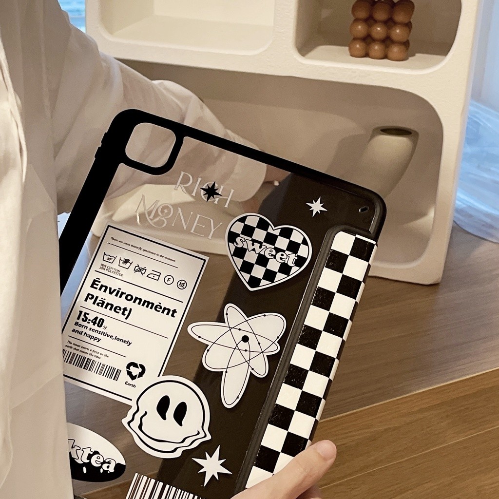 

ipad Magnetic Acrylic-Black Checkerboard Texture Case untuk iPad Case 2019 10.2 iPad air 4 10.9 iPad 9.7 2024 13 tablet iPad pro 11 iPad 18 ipad casing generasi ke-8 17 casing silikon |Vy4zLhjI|