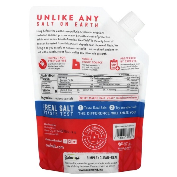 

Redmond Real Salt Ancient Kosher Sea Salt 454 Gram Promo