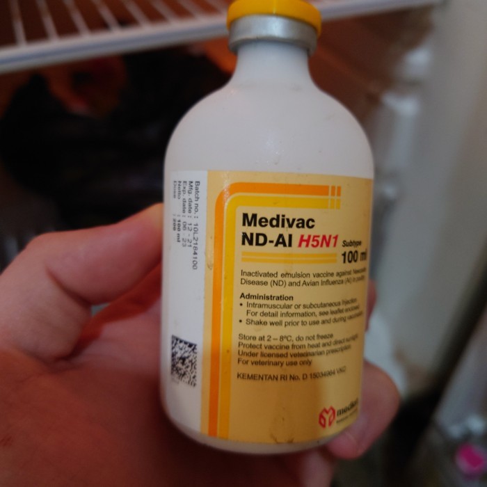 siap kirim] Vaksin Medivac ND+AI100ml atau 200 dosis ai inaktif
