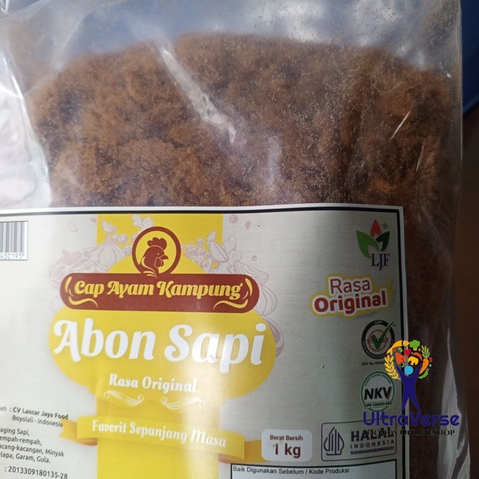 

Abon Sapi Cap Ayam Kampung 1Kg Boyolali 1 Kg Halal Sapi Asli Premium Diskon