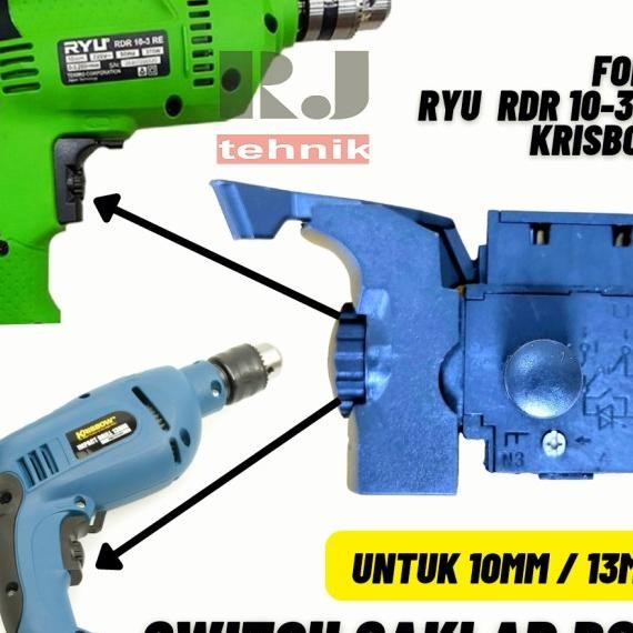 Krisbow Switch Saklar Skakel Bor 10Mm / 13Mm Bolak Balik