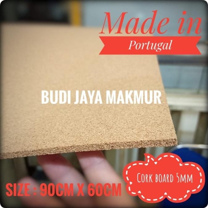 

BEBAS ONGKIR - Cork Board 5mm / Pin Board / Cork Sheet