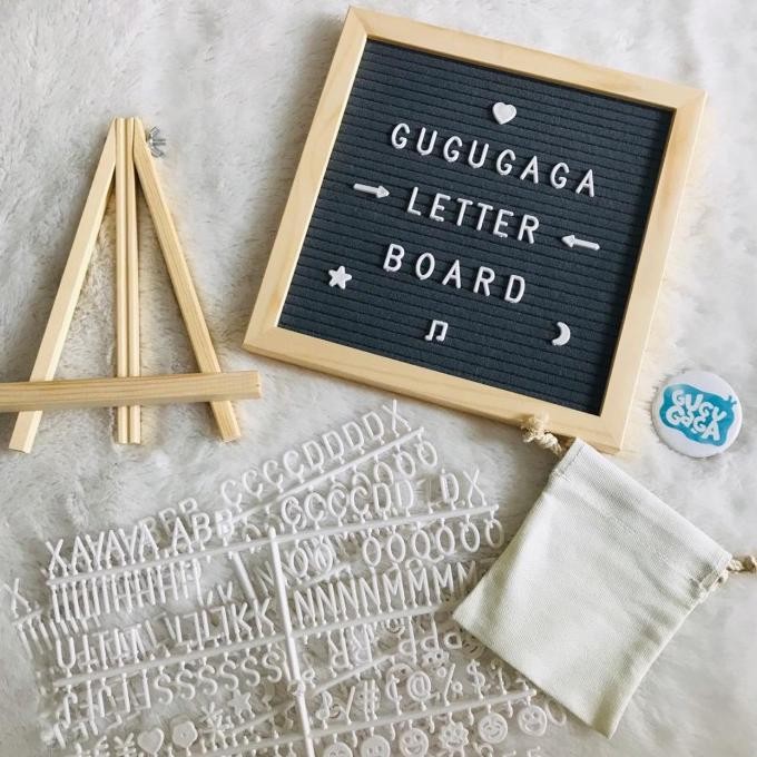 

TERBARU - GUGUGAGA | Letter Board / Papan Nama Bayi / Felt Letter Board / Papan