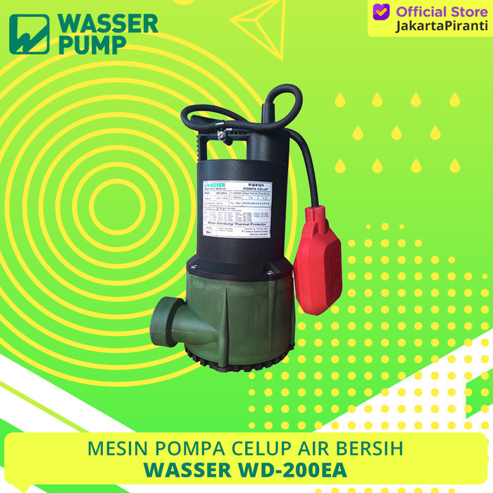 Cuci Gudang Pompa Celup Wasser Wd 200 Ea (Wd 200Ea)