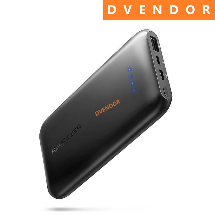 Powerbank Fast Charging Type C 10000 Mah Ravpower Rp Pb078 Ultra Slim