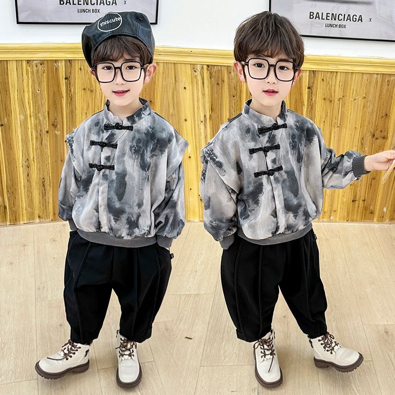 Baju Anak Laki-laki, Baju Anak Laki-laki, Jaket Retro Tren Nasional Bayi Cina Modis