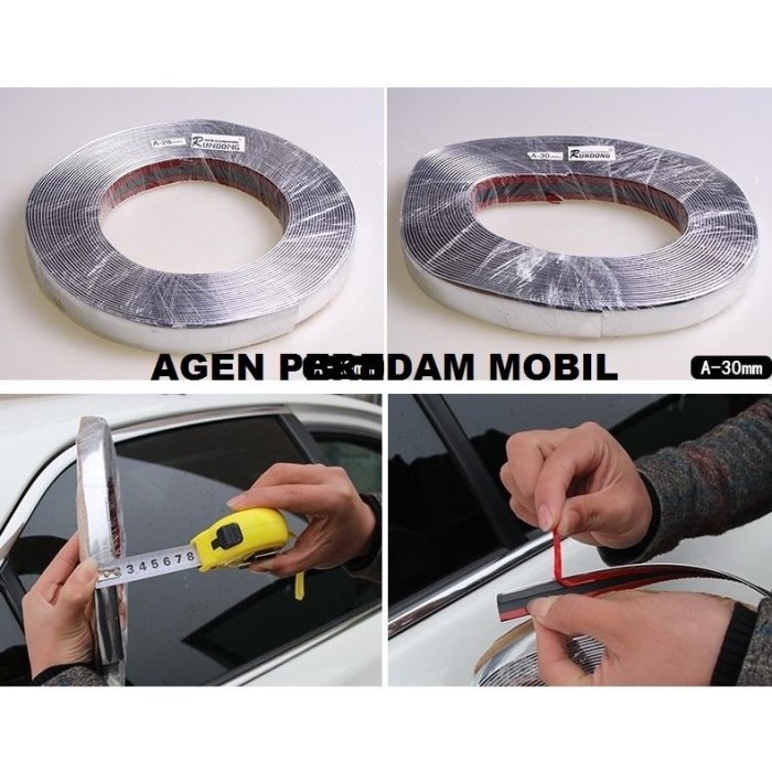 lis crome, list crome, list body mobil, lis body mobil, lis kaca mobil