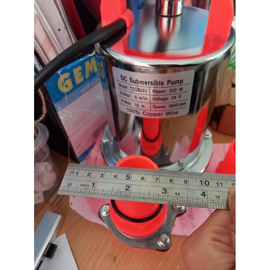 Pompa Air Celup Sumbersible Dc 24Volt Kolam Ikan Water Pump Air Celup  Ready