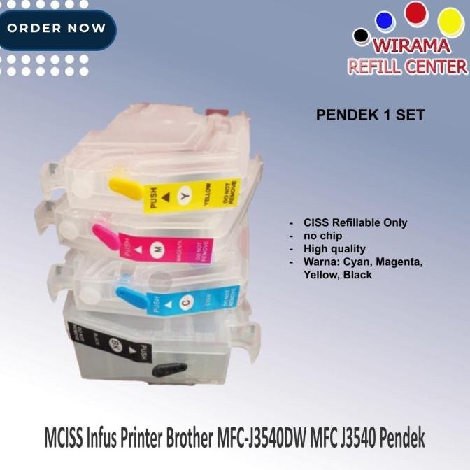 MCISS Infus Printer Brother MFC-J3540DW MFC j3540 Pendek
