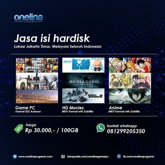 Pembayaran Copy Hardisk a.n SIGIT