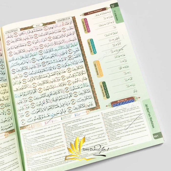 

Asli Quran Hafalan Hifzhan A5 Hc Rasm Utsmani Madinah Terjemah Tajwid - Qor