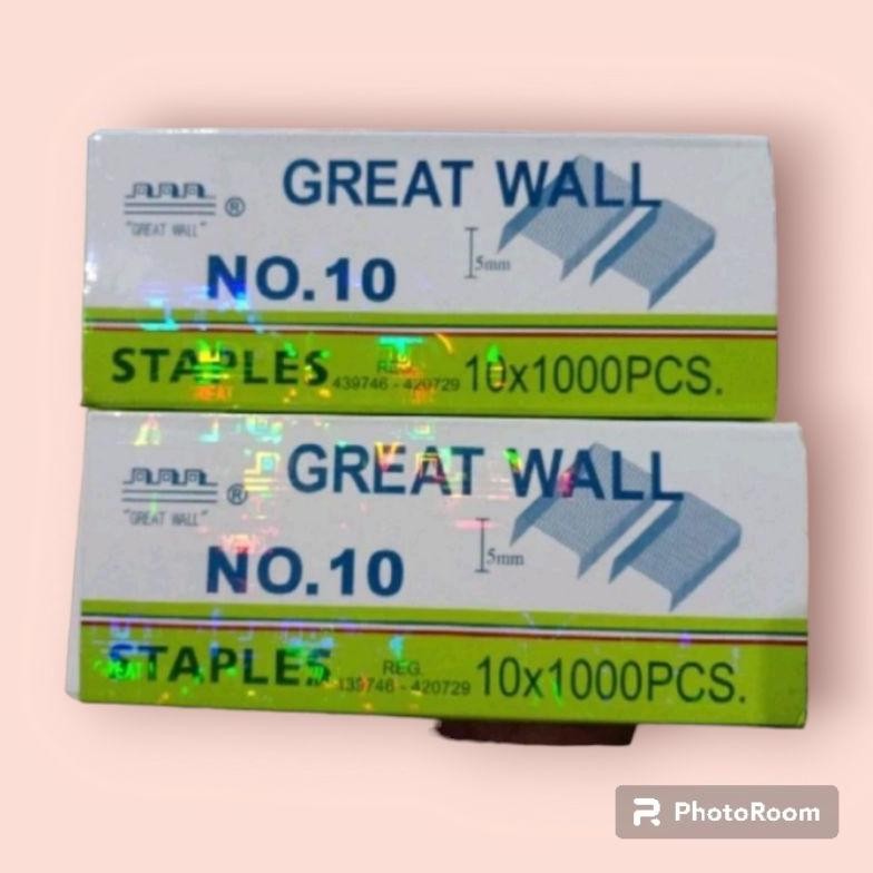 

Trend Isi Staples Kecil Great Wall (Nomer 10) 10X1000 Pcs Untuk Stapler Hd-10 Trend
