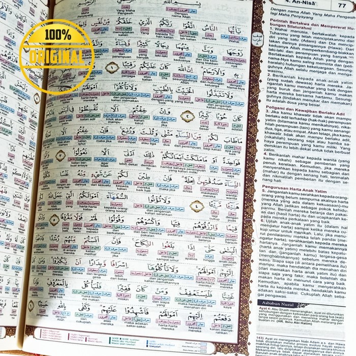 

Asli Al Quran I'Rab A4 Hc Terjemah Perkata Tajwid Warna - Mubarok