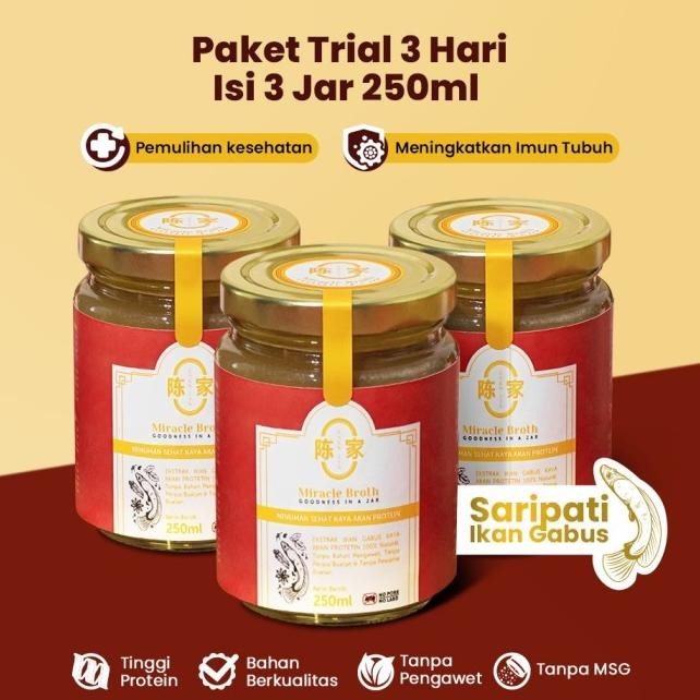 

Kaldu Gabus - (3Pcs X 250Ml) (83% Kaldu Ikan Gabus)