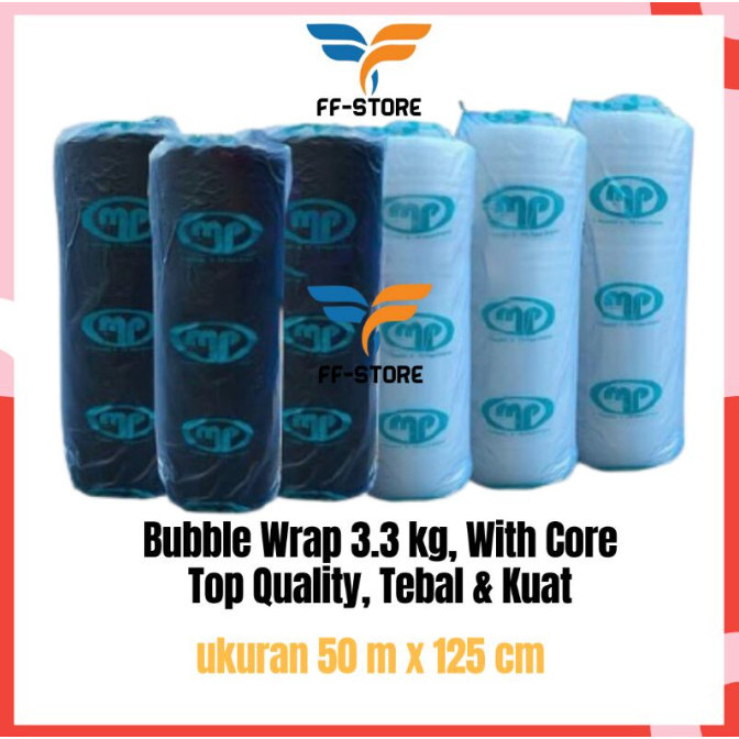 

[Kargo] Bubble Wrap 50m x 125cm Roll Hitam Putih Tebal Gosend Bandung