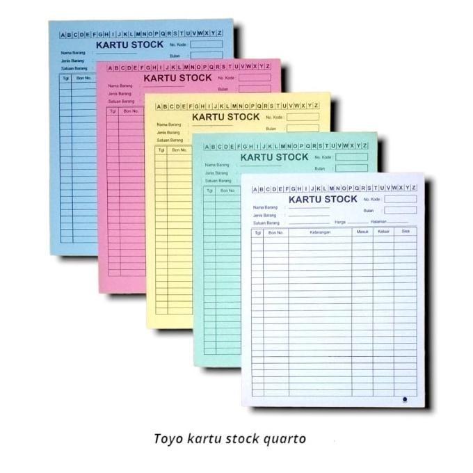 

Sale Kartu Stok Persediaan Barang A5 Warna Isi 100 Lbr