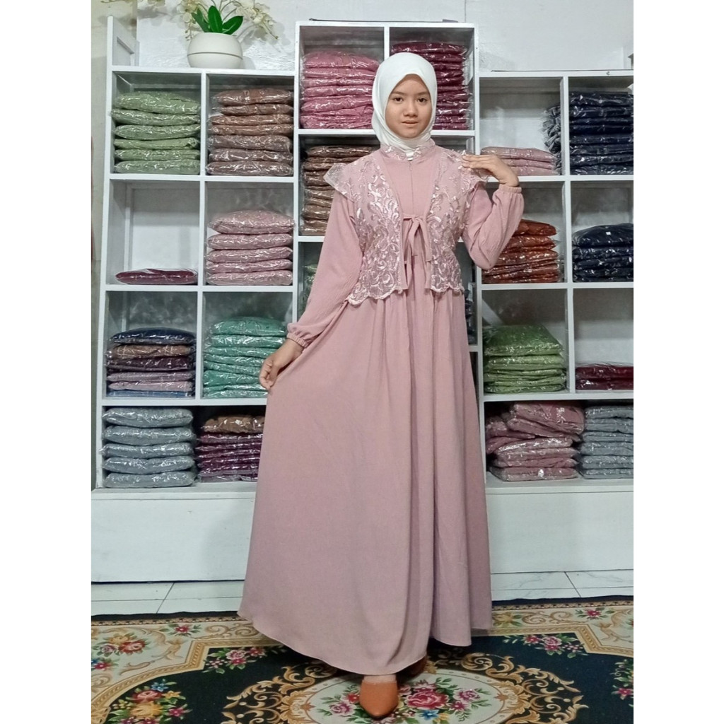 Gammis Anak Perempuan Terbaru 2025 Gamis Anak Usia 8-12 Tahun Gamiss Murah Bj Famis Hari Raya Dres A