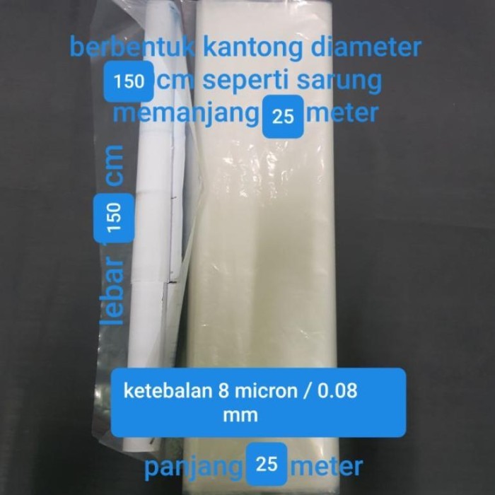 

Plastik Roll PE Lebar 150cm x Panjang 25meter ketebalan 8micron /