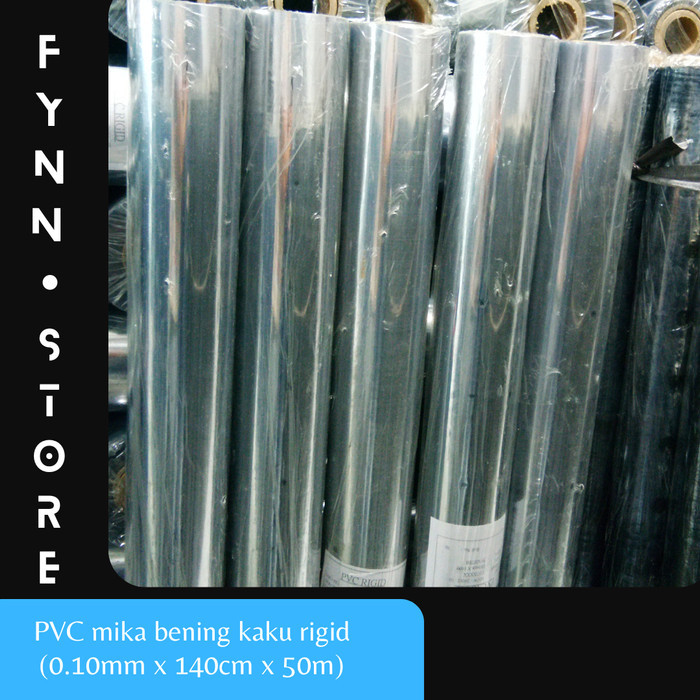 

Plastik mika kaku bening pvc rigid tebal 0.10 mm x 140 cm x 50 m