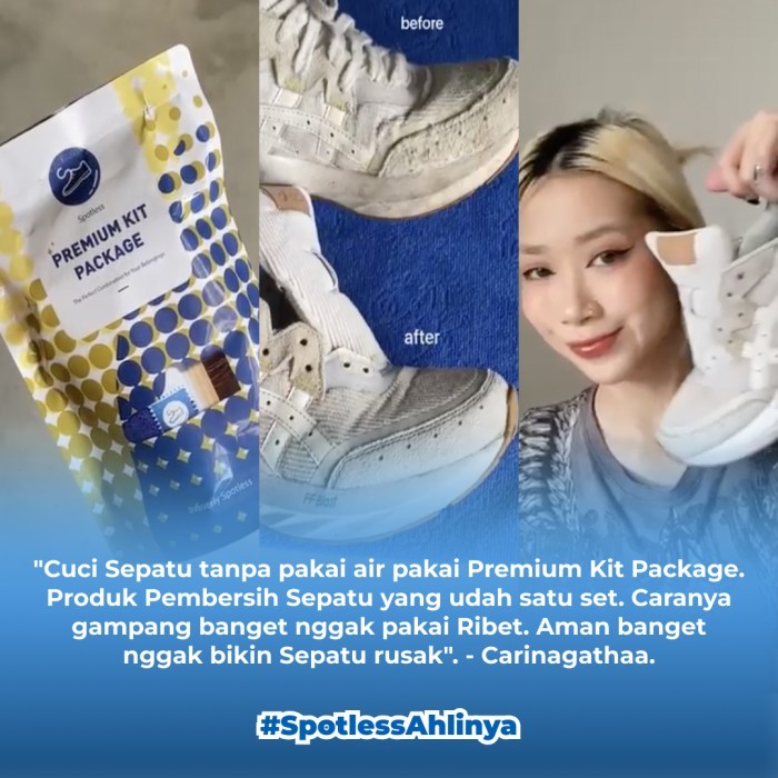 Spotless Shoe Cleaner Starter Kit Premium + Shoe Tree & Standard Brush Barangbaru