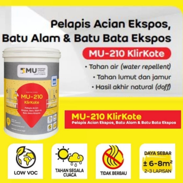 MU-210 Klirkote Stone Coating (Water based) 1ltr