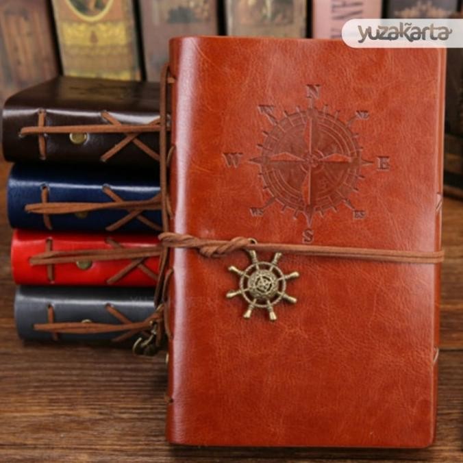 

Sale Buku Catatan Agenda Harian Jurnal Binder Kulit Retro Kompas A5