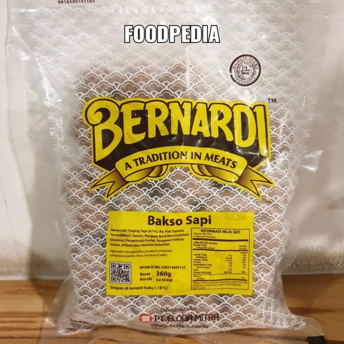 

Bakso Sapi Halal 50Pc Bernardi / Bakso Sapi Bernardi Besar 25Pc